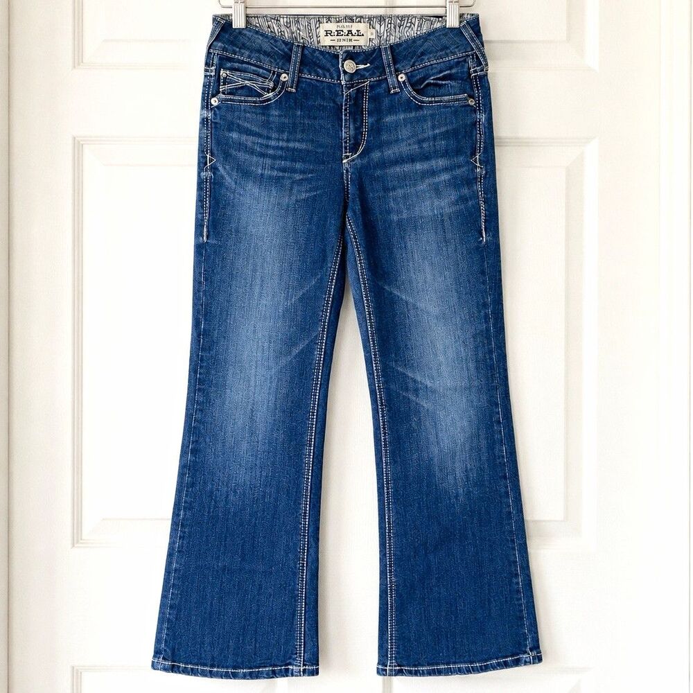 Ariat Women’s Size 28 Bootcut Mid Rise Medium Wash Stretch Denim Jeans Blue